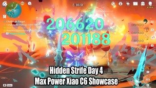 Hidden Strife Day 4 Dire Straits - Max Power Xiao C6 200k Plunge DMG Showcase