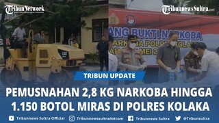 BREAKING NEWS Pemusnahan Narkoba Hingga Miras di Polres Kolaka Sultra, Hasil Temuan Sepanjang 2024