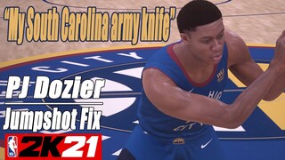 PJ Dozier Jumpshot Fix NBA2K21 with Side-by-Side Comparison