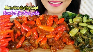 ASMR DAGING SAPI RICA RICA, SAMBEL IJO TERI PETE | ASMR MUKBANG INDONESIA