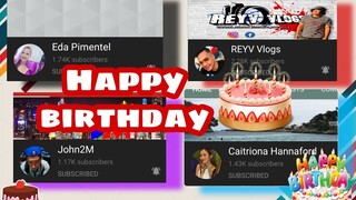SPECIAL BIRTHDAY GREETINGS TO ALL MY YOUTUBE FAMILY