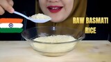 RAW RICE EATING|| RAW BASMATI RICE IN THE BOWL |MAKAN BERAS MENTAH PAKE SENDOK |ASMR INDONESIA