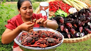 Cooking curry Crab with coconut and chili Recipes & Cooking life