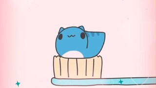 快起来刷牙了