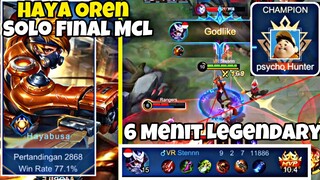 HAYA OREN di Final MCL 6 Menit Legendary ! Stenly Hayabusa Gameplay