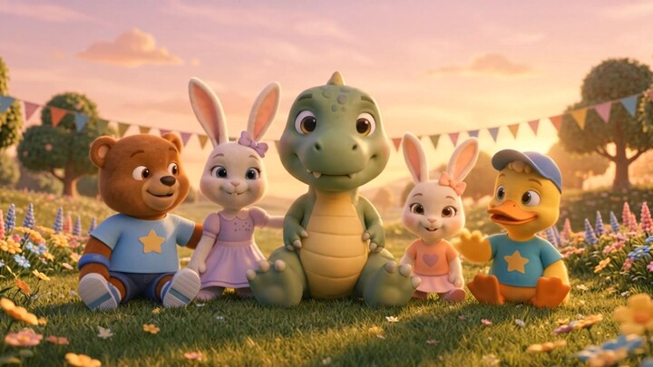 O Dinossauro Amigo 🦖✨ Historinha e Música Infantil | A Turminha Kids 3D