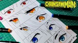 Drawing anime eyes Chainsaw Man