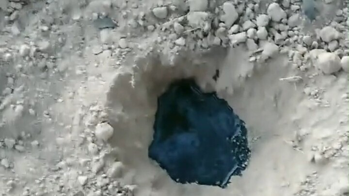 如果在野外发现石油，就要迅速把它埋起来