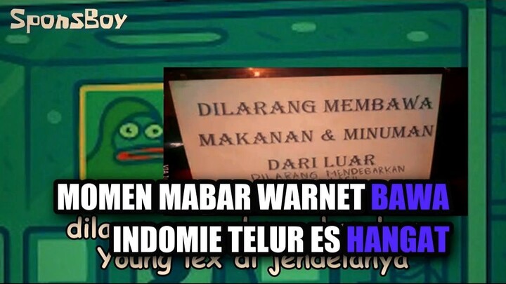 Momen Mabar Warnet Bawa Indomie Telur Es Hangat
