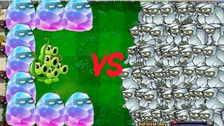 PVZ Plants vs zombies Hack  || 10 Threepeater + Tall-nut vs Zombie Yeti 999 P36