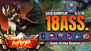 GOD OF ASSISTS!!! 4/3/18 KDA | Super Active Roamer | #Kaja Gameplay #MLBB
