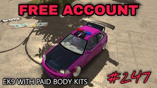 free account #247 with paid body kits car parking multiplayer v4.8.4 giveaway