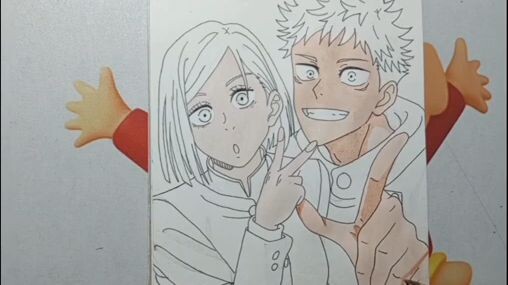 Nobara kugisaki and Yuji Itadori Drawing | Step By Step | Jujutsu Kaisen