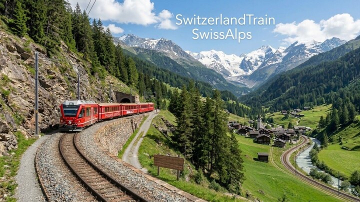 Riding Switzerland’s Most Beautiful Red Train! 🇨🇭 Scenic Alpine Rail Journey