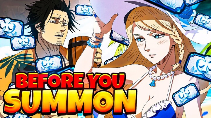 BEFORE YOU SUMMON: Summer Charlotte & Yami (Investment & ANNIVERSARY) Black Clover Mobile