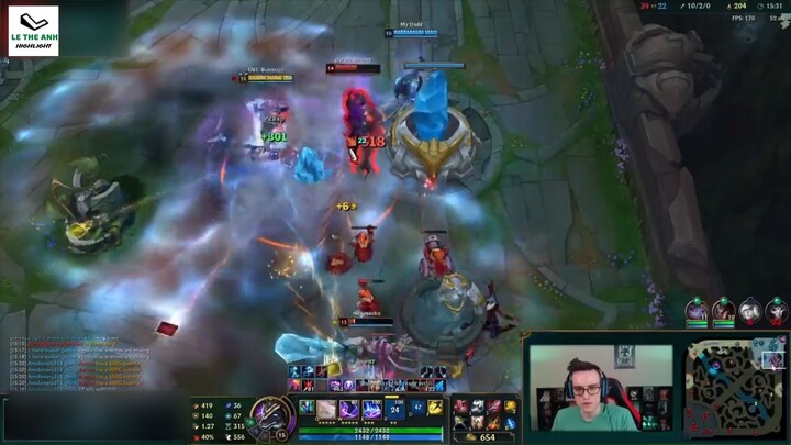 Nhạc nhẹ nhàng êm ái mà đánh thấy gê quá #leaugeoflegends #lol #highlight #Theanhhighlight