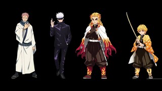 Onmyoji Arena x Jujutsu Kaisen and Kimetsu no Yaiba new characters fan made skill sets