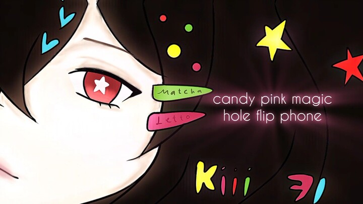 Candy Pink Magic Hole Flip Phone by KiiiKiii - Cover by matchaletto