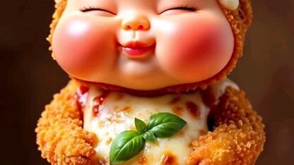 chicken Parmesan eating Asmr 😋