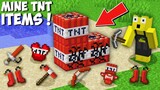 How to MINE SECRET ITEMS FROM TNT in Minecraft ! NEW TNT ITEMS !