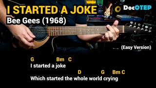 I Started A Joke - Bee Gees (1968) - Easy Guitar Chords Tutorial with Lyrics Part 2 SHORTS REELS