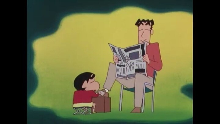 Crayon Shinchan - Jadi tukang semir sepatu bersama Papa, lho!