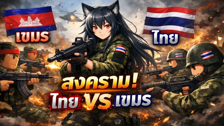 Roblox ไทย vs เขมร เซิฟเอียงหนัก แต่ทีมไทยชนะ