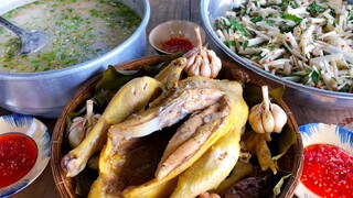 Thơm Nồng Hương Vị Gà Hấp Rượu, Cháo Gỏi Chuối Cây | MTQH