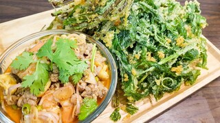 ยำผักบุ้งกรอบ น้ำยำสุดแซ่บ พร้อมการทอดผักบุ้งให้กรอบได้นาน | ครัวอร่อยมาก