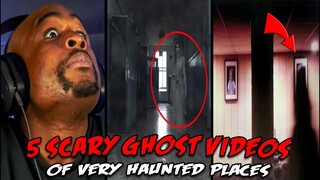 5 Scary Ghost Videos Of VERY Haunted Places REACTION!
