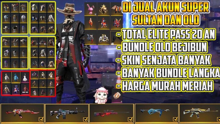 DIJUAL AKUN FREE FIRE SUPER SULTAN DAN OLD | BUNDLE OLD BEJIBUN | SKIN SENJATA BANYAK - FREE FIRE