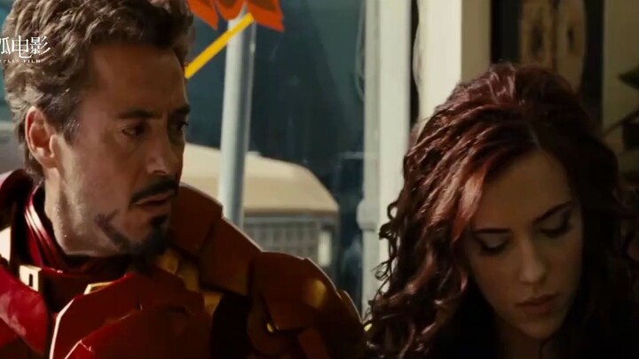 While Iron Man wasn’t looking, Black Widow shot him in the neck with a needle. Iron Man: You want to