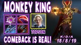Topson Monkey King Midlane 18 Kills COMEBACK IS REAL!