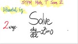 2 ways: diff eq Solve dy/dx-x^2=0
