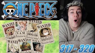 Everyone's Finally Wanted! The Crew of Over Six Hundred Million! | One Piece - 317 - 320 | Reaction