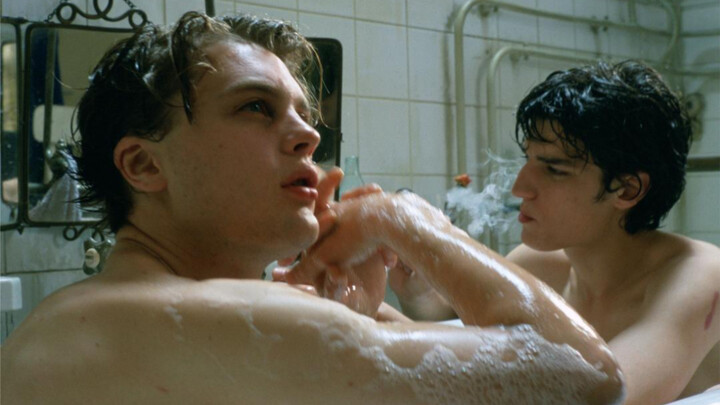 [theo and Matthew] the innocence of naked passion, a passionate kiss in a riotous crowd