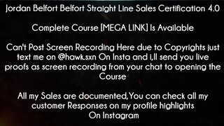 Jordan Belfort Belfort Straight Line Sales Certification 4.0 Course download