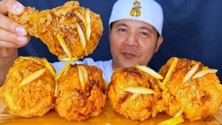 HONEY LEMON CRISPY CHICKEN JOY home made | ASMR MUKBANG inyaki EATS