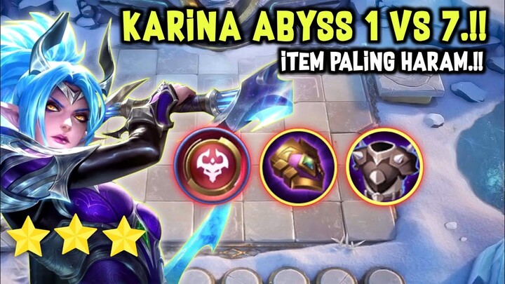 KARINA ABYSS 1 VS 7.!! ITEM PALING HARAM.!! MAGIC CHESS MOBILE LEGENDS