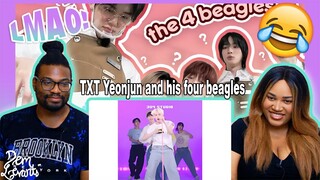 TXT Yeonjun and his four beagles🐶| REACTION