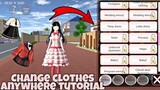 CHANGE CLOTHES ANYWHERE TUTORIAL | Sakura School Simulator | Gweyc Gaming