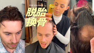Menempelkan wig, benar-benar berubah 😳