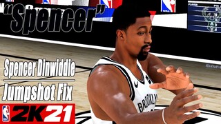 Spencer Dinwiddie Jumpshot Fix NBA2K21 with Side-by-Side Comparison