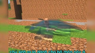 Cách huấn luyện dân làng khỏi bị bắt nạtt #minecraft !!