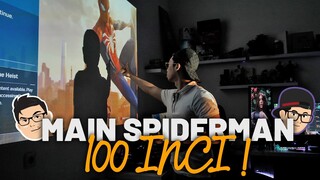MENGGOKIL 100 INCI BUAT MAIN SPIDERMAN ! - Proyektor BenQ X3000i
