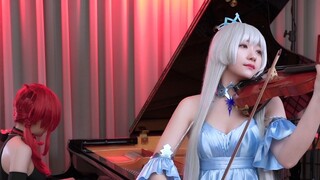 [When the Valkyries play the Honkai Impact Divine Comedy! ] Honkai Impact 3rd "Nightglow / Starfall / Moon Halo" Piano & Violin Double Skewer RuRu x Kathie Huang