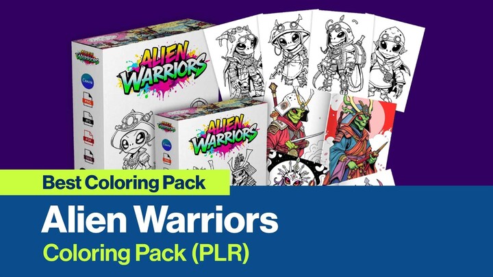 Alien Warriors Coloring Pack: Unlock Your Creativity with Vibrant Colors!