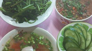 cả nhà ơi cùng nhau vào bếp làm mắm sa kê nha