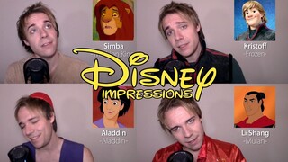 ONE GUY, 24 VOICES (With Music!) Frozen, Aladdin, Moana, Mulan - Disney Song Impressions