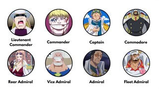 Semua pangkat Marine di One Piece dalam 4 menit